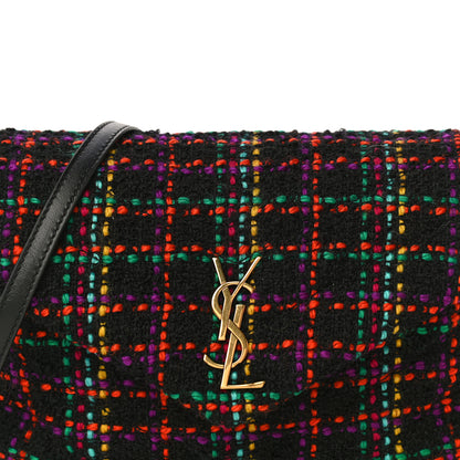 Saint Laurent Tweed Toy Loulou Shoulder Bag Black 9 of 17