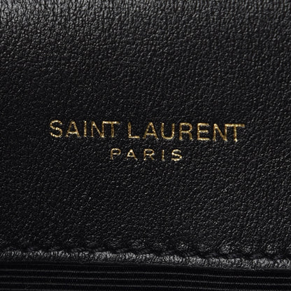 Saint Laurent Grain De Poudre Small Monogram Shapes Print Kate Satchel Black 8 of 9