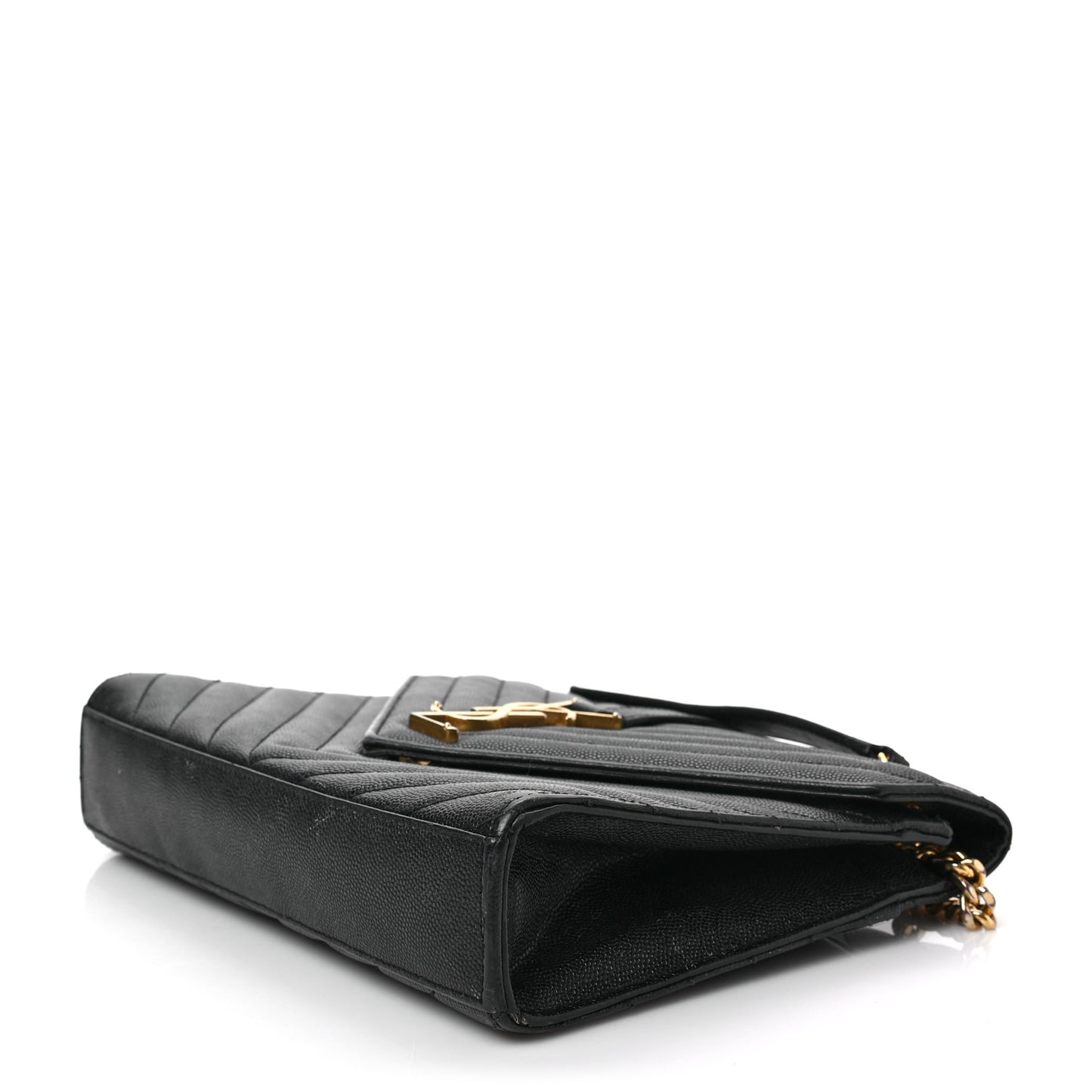 Grain De Poudre Matelasse Chevron Medium Monogram Satchel Black