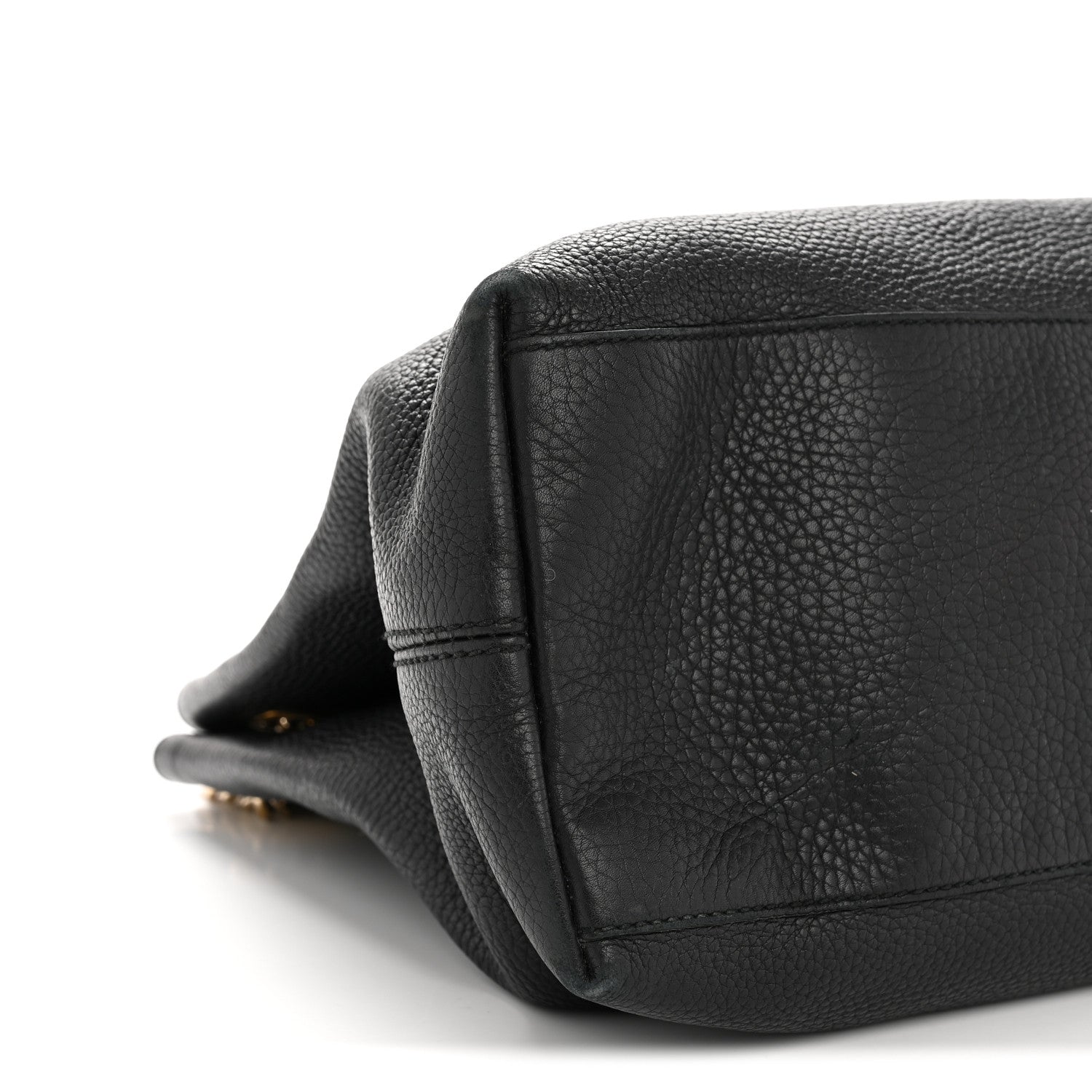 Gucci Pebbled Calfskin Medium Soho Chain Shoulder Bag Black 9 of 13