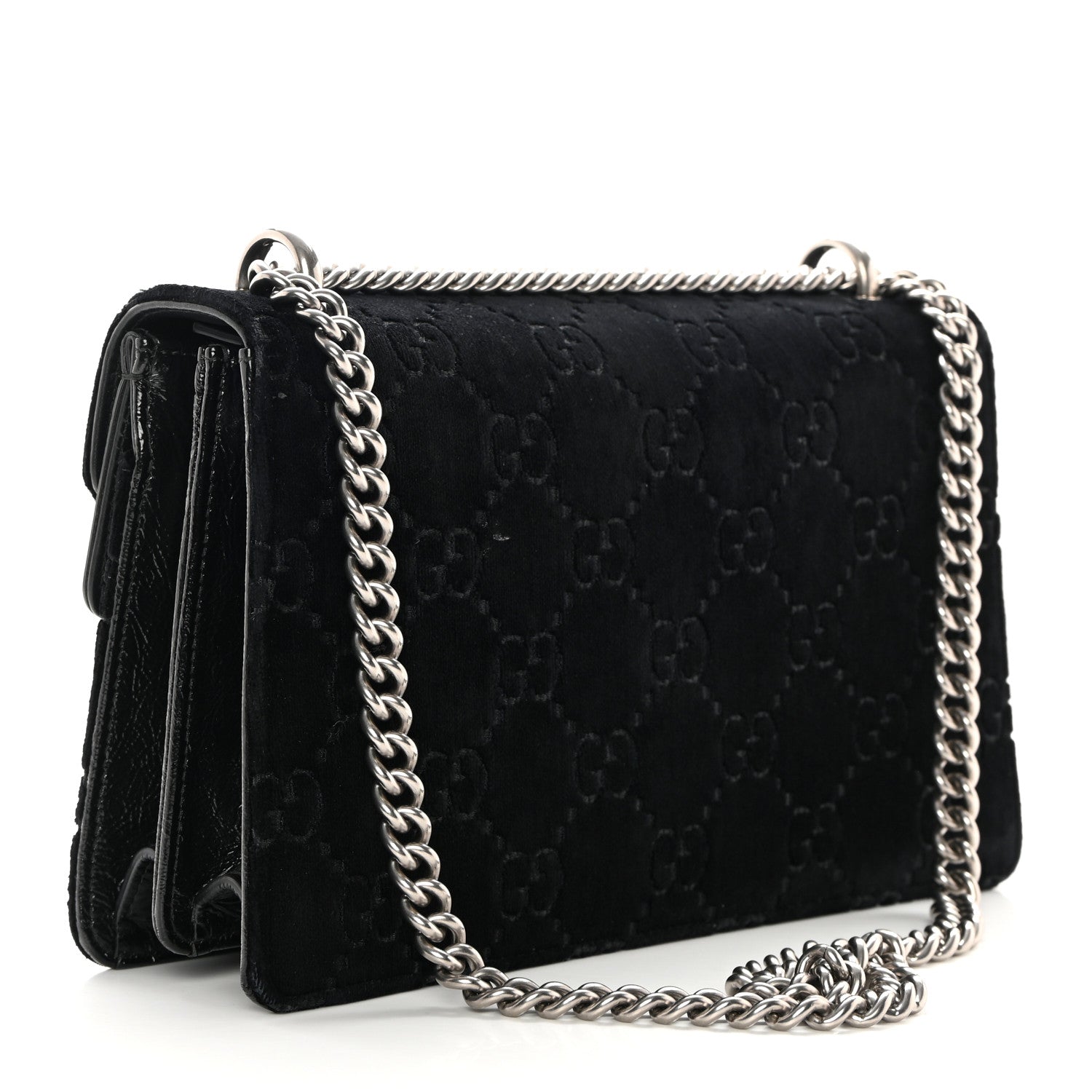 Gucci Velvet GG Monogram Small Dionysus Shoulder Bag Black 3 of 14