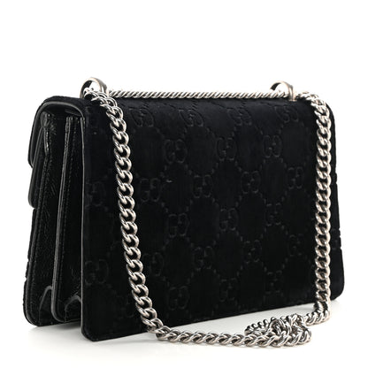 Gucci Velvet GG Monogram Small Dionysus Shoulder Bag Black 3 of 14
