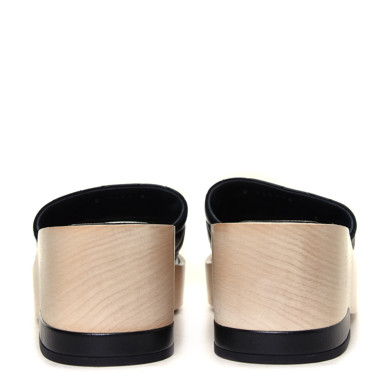 Chanel Lambskin Quilted CC Mules 37 Beige Black 10 of 12