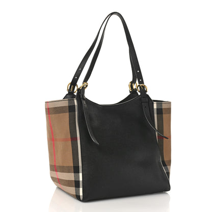Burberry Grainy Calfskin House Check Small Canterbury Black 2 of 8