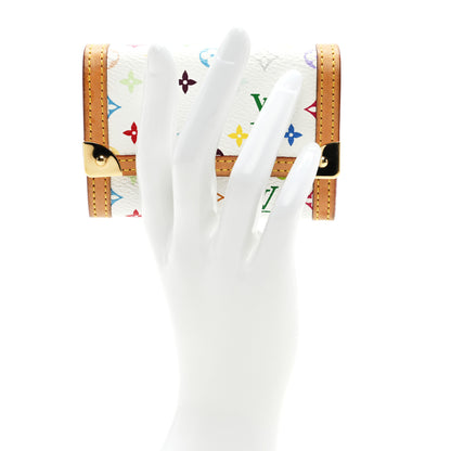 Louis Vuitton Monogram Multicolor Porte-Monnaie Plat Coin Purse White 2 of 6