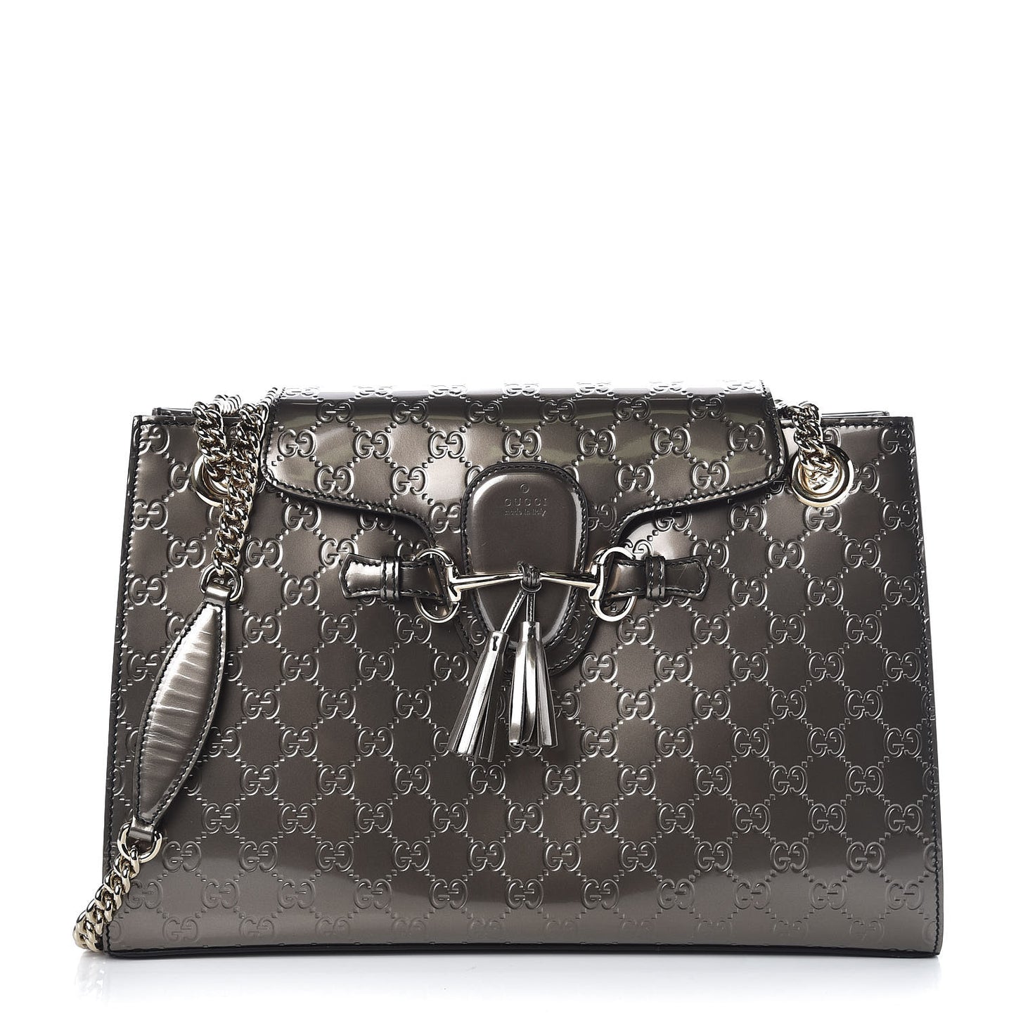 Shine Guccissima Large Emily Chain Shoulder Bag Sasso