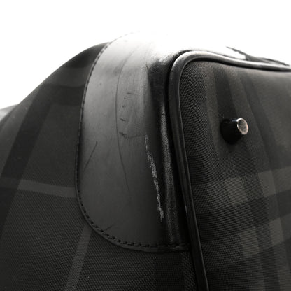Burberry Nylon Smoked Check Weekend Duffle Bag Black 15 of 18