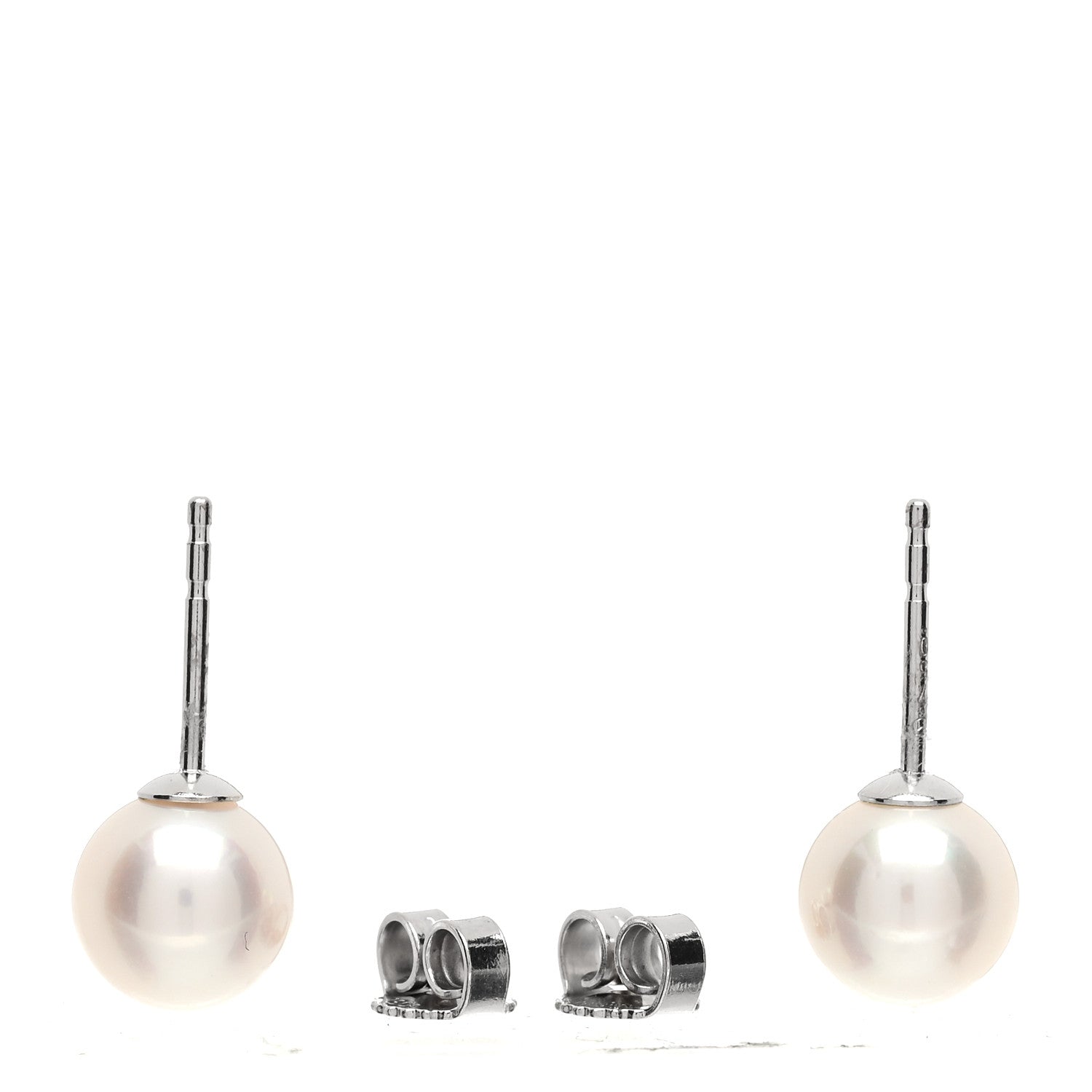 Mikimoto 18K White Gold Akoya Pearl 7-7.5mm Earrings 3 of 5