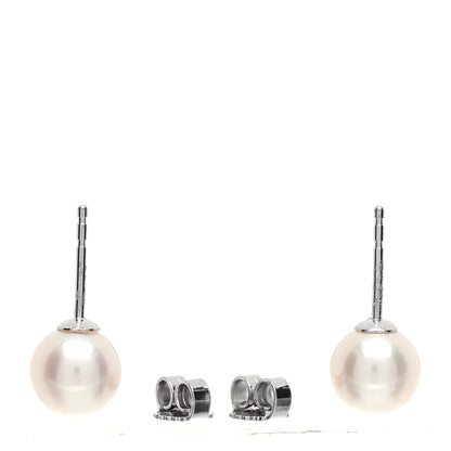 Mikimoto 18K White Gold Akoya Pearl 7-7.5mm Earrings 3 of 5