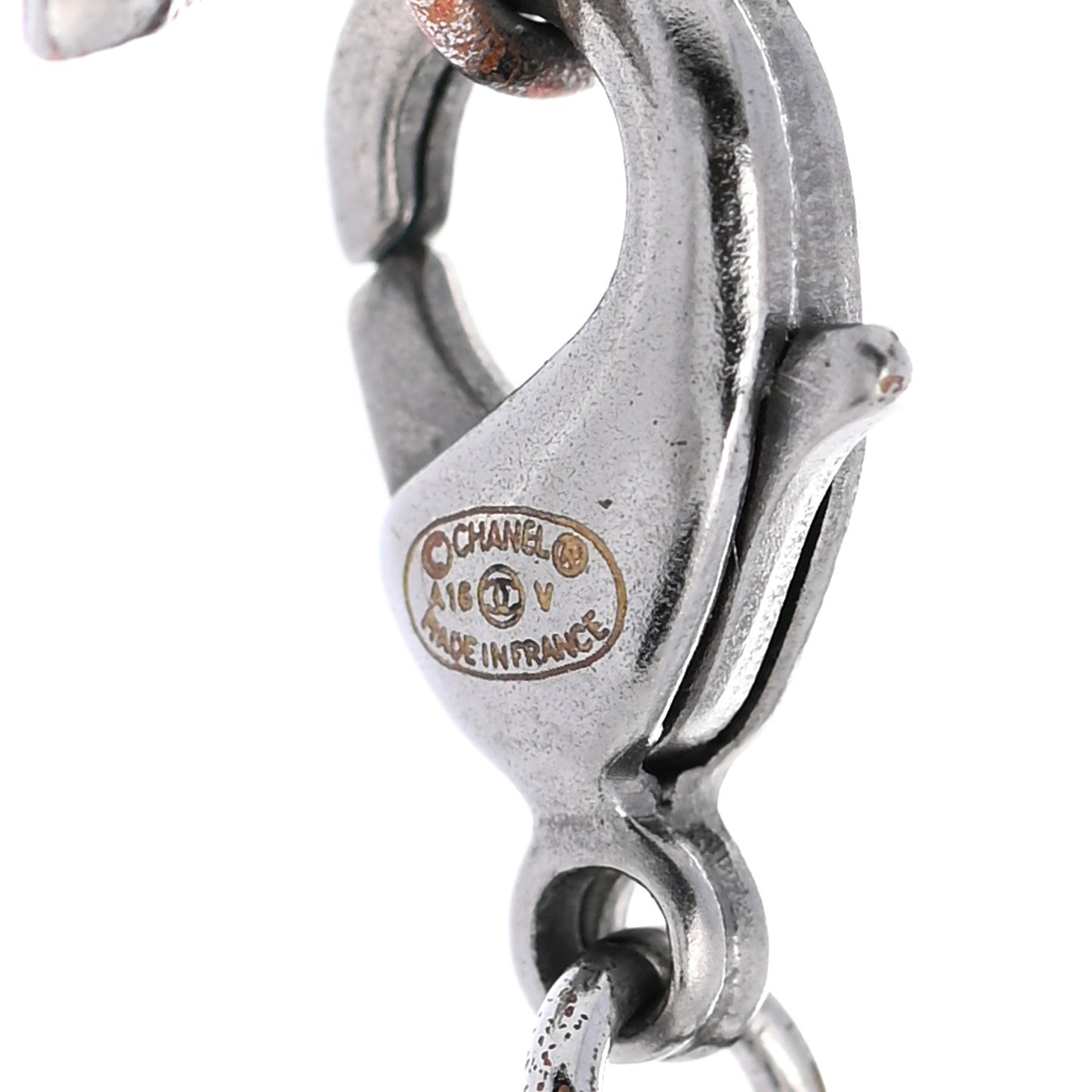 Ruthenium Baguette Crystal CC Necklace Silver Black