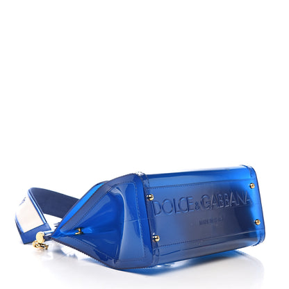 Dolce & Gabbana Rubber Semi Transparent Miss Sicily Satchel Blue 5 of 14