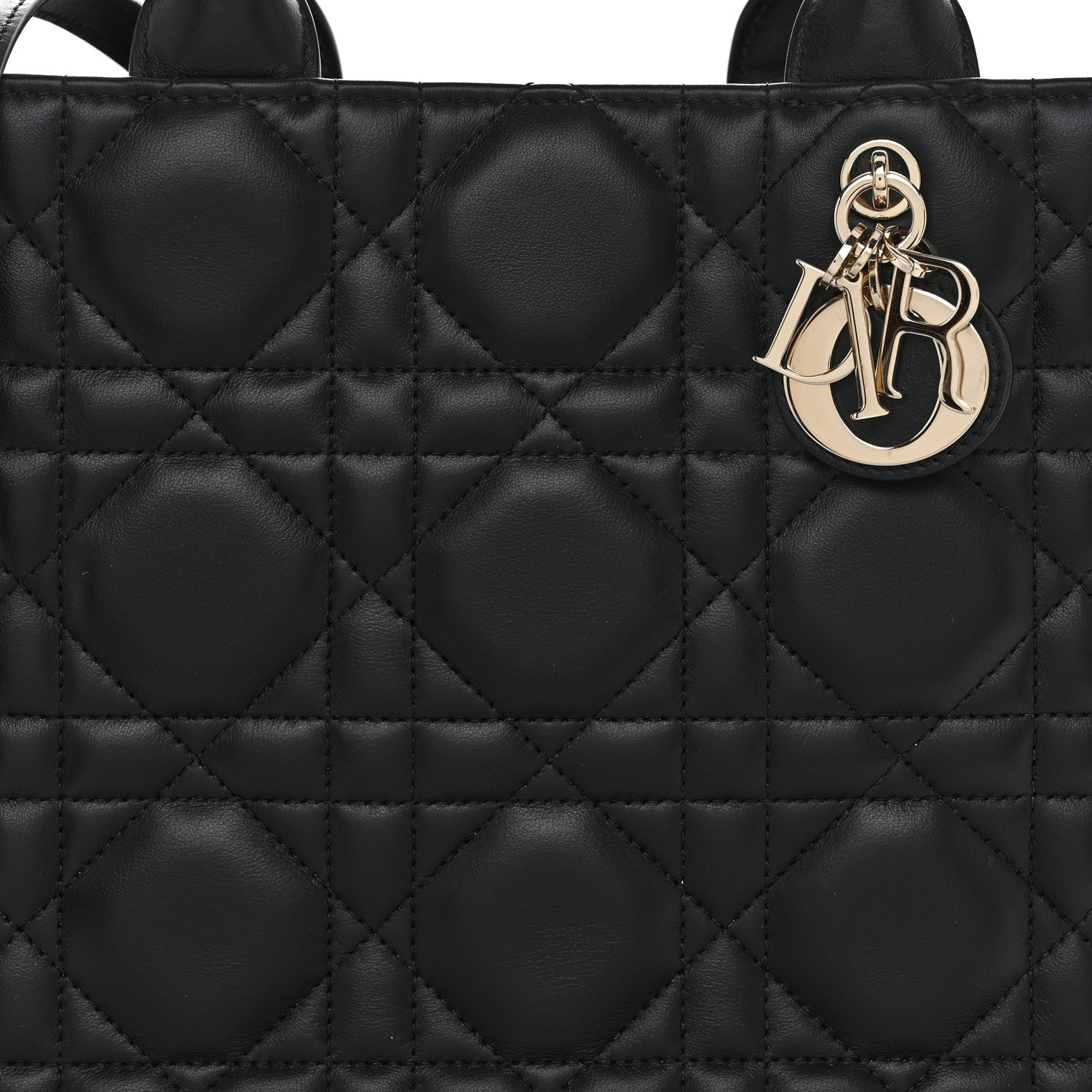 Christian Dior Calfskin Macro Cannage Small Book Tote Black 8 of 10