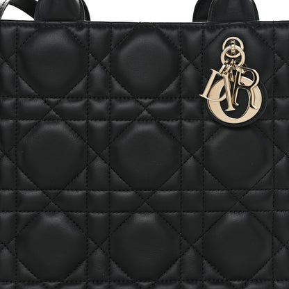 Christian Dior Calfskin Macro Cannage Small Book Tote Black 8 of 10