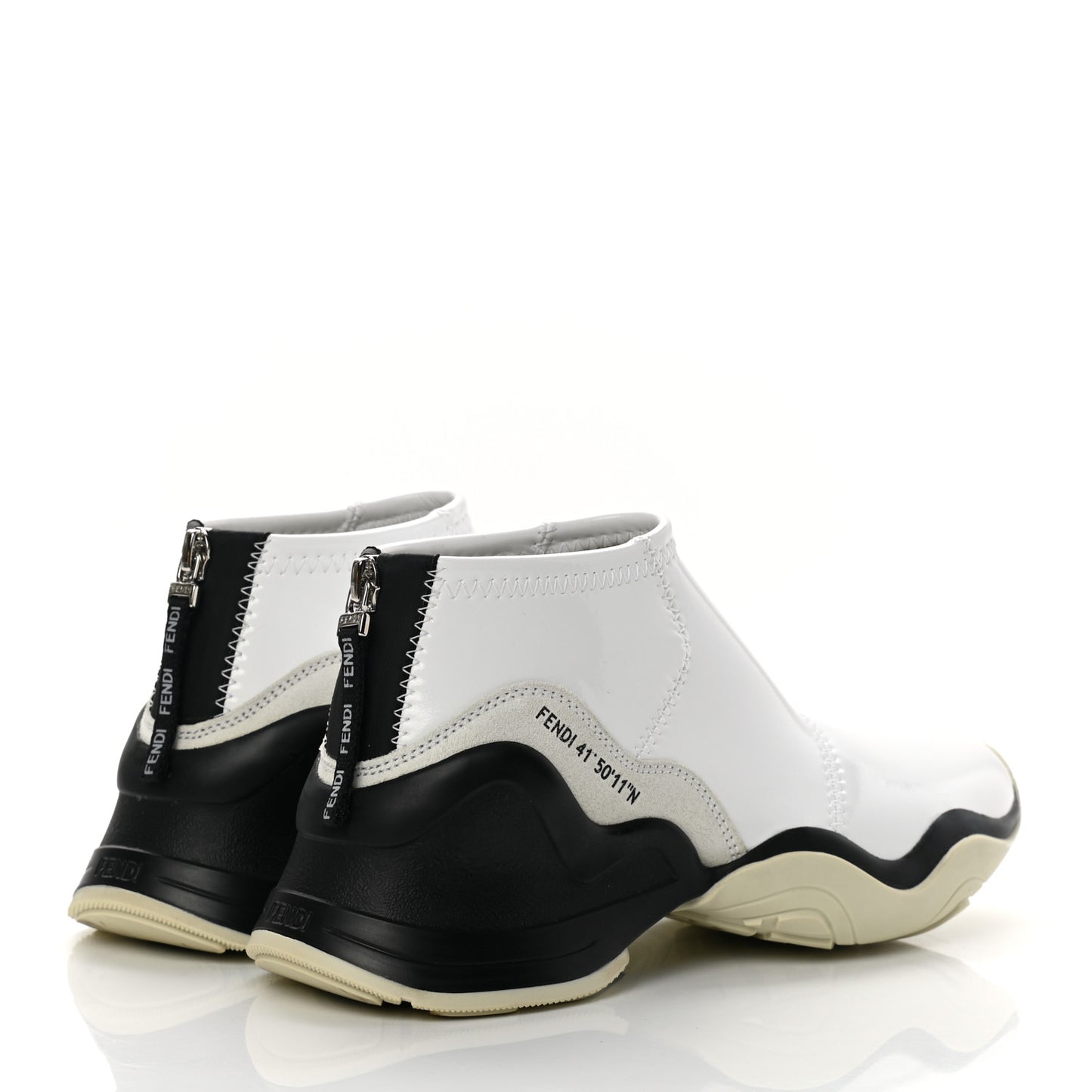 Vernice High-Tech Womens FFluid Zip Up Sneakers 36 White Black