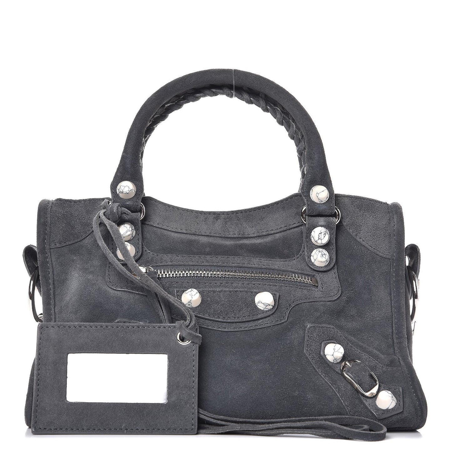 Baby Daim Suede Marble Hardware Mini City Grey