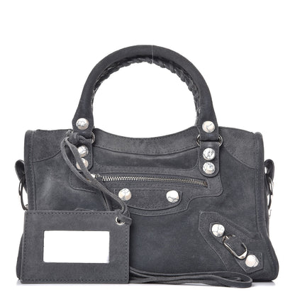 Balenciaga Baby Daim Suede Marble Hardware Mini City Grey 1 of 8