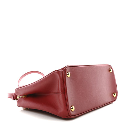Prada Saffiano Small Galleria Double Zip Tote Fuoco 4 of 10