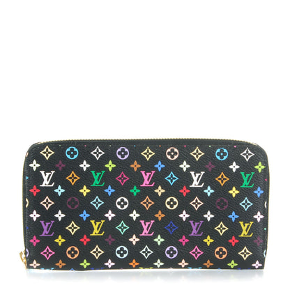 Louis Vuitton Monogram Multicolor Zippy Wallet Black Violet 1 of 7