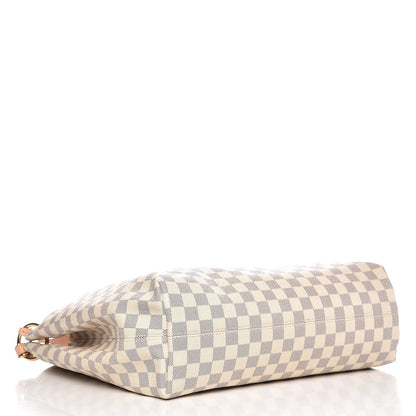 Louis Vuitton Damier Azur Graceful MM Rose Ballerine 4 of 10