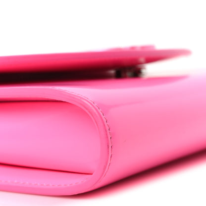 Christian Louboutin Patent Calfskin Loubi54 Crossbody Clutch Fluo Pink 8 of 10