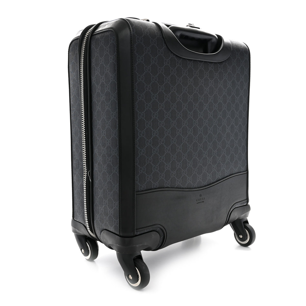 GG Supreme Monogram Gran Turismo Suitcase Black Grey