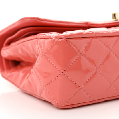 Chanel Patent Small Double Flap Pink 9 of 13
