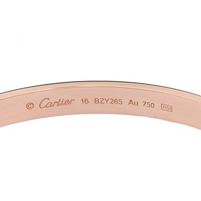 Cartier 18K Pink Gold LOVE Bracelet 16 3 of 4