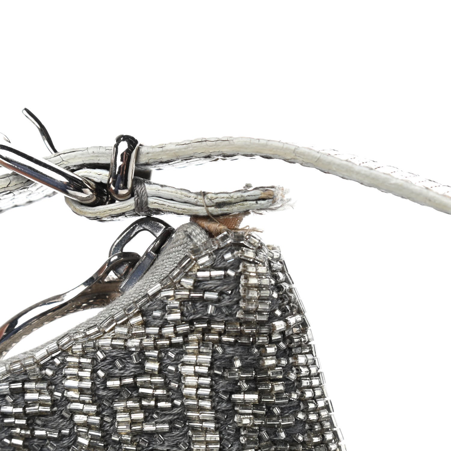 Fendi Beaded Small Oyster Silver 9 of 10
