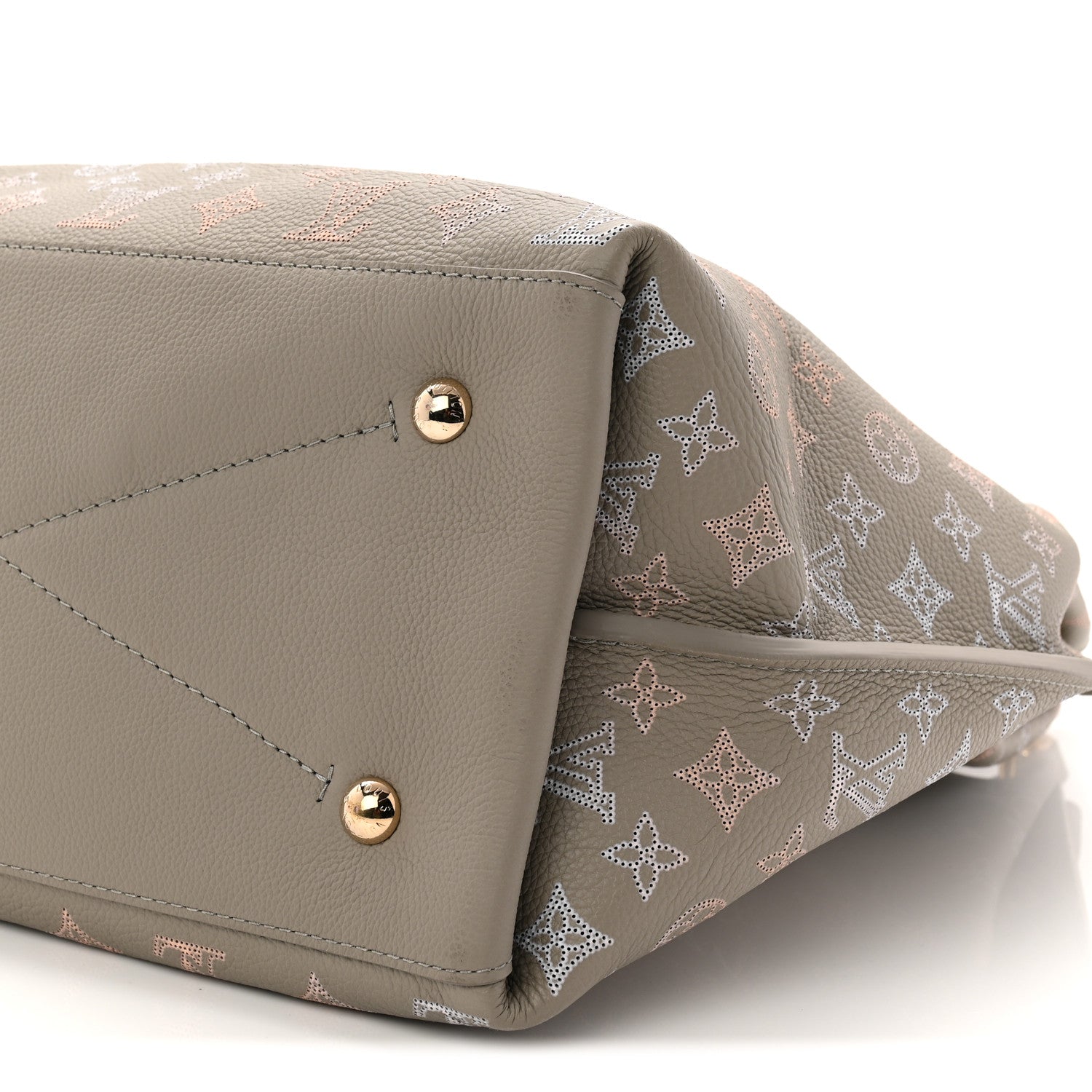 Louis Vuitton Reverse Mahina Carmel Hobo Gray 9 of 10