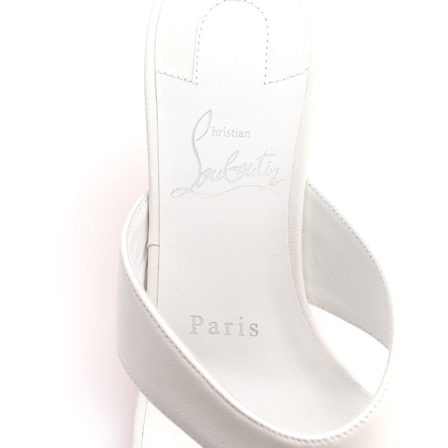 Christian Louboutin Calfskin Raratonga 55 Thong Sandals 36.5 White 6 of 8