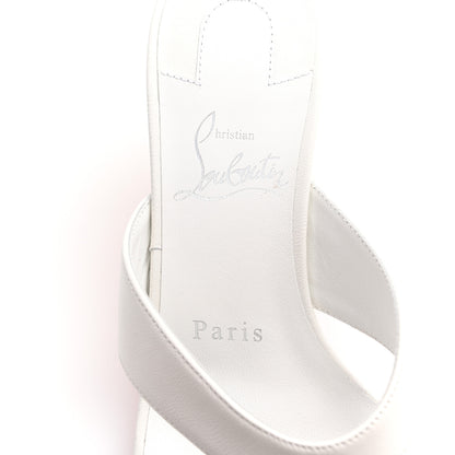 Christian Louboutin Calfskin Raratonga 55 Thong Sandals 36.5 White 6 of 8