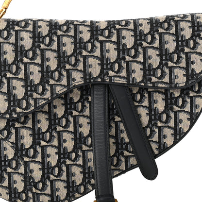 Christian Dior Oblique Saddle Bag Blue 8 of 10