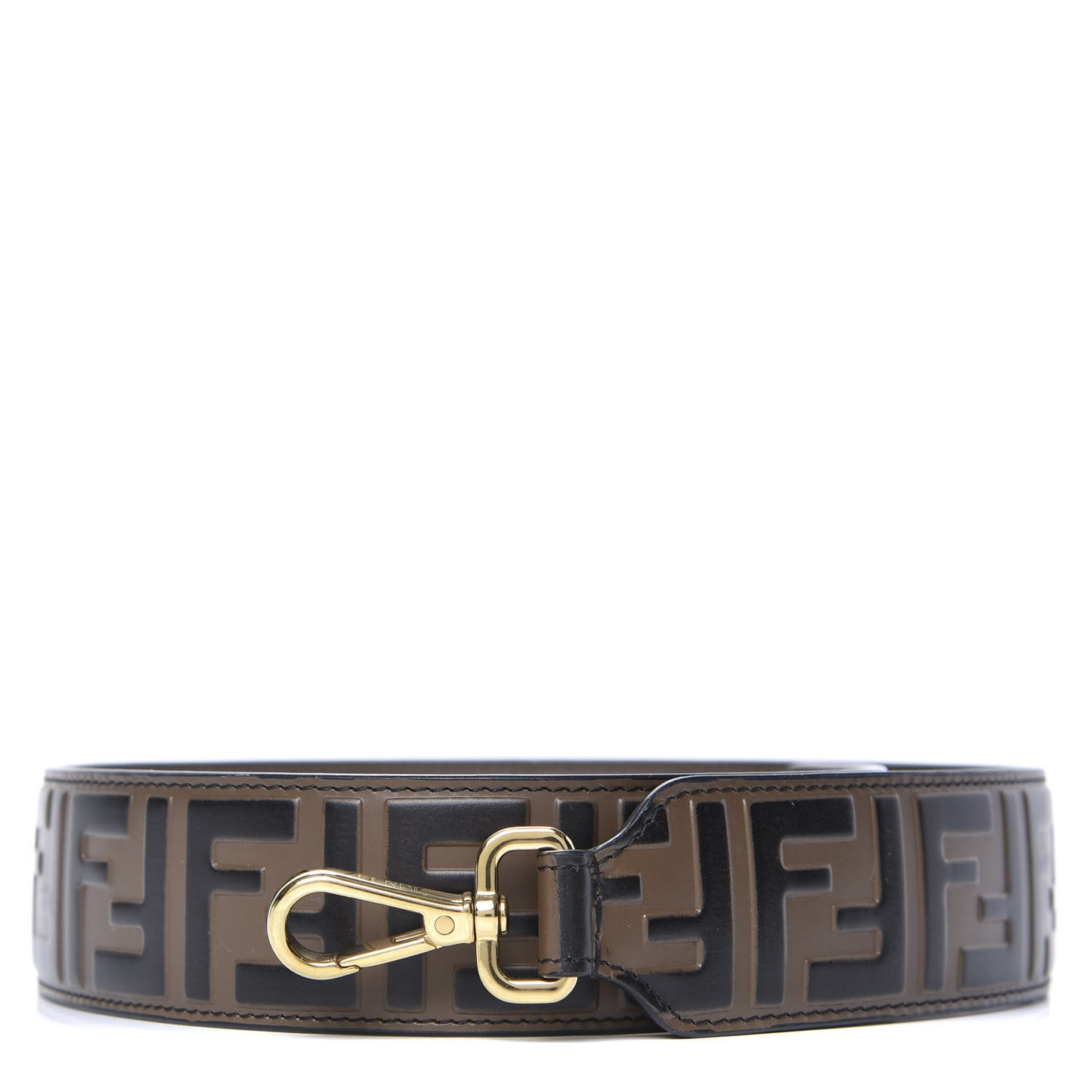 Vitello Century Bi-Color FF 1974 Embossed Strap You Maya Black