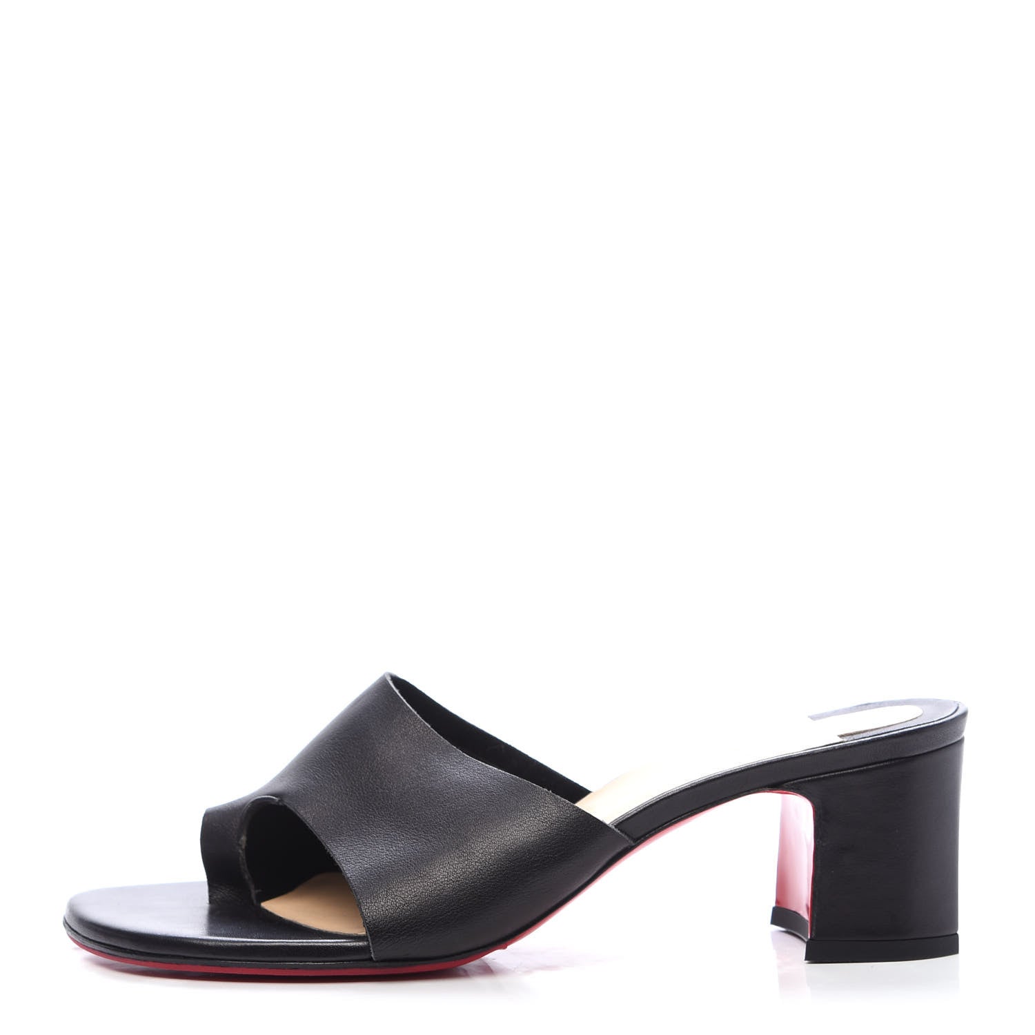 Christian Louboutin Calfskin Viberta 55 Mule 39 Black 1 of 7