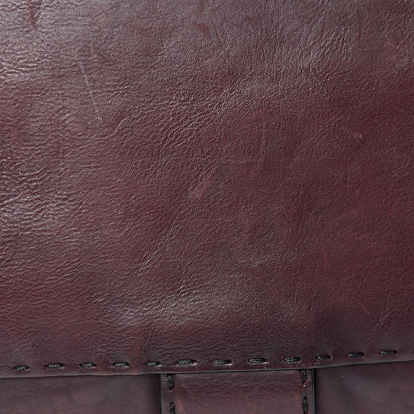 Calfskin Large Soft Stirrup Shoulder Bag Burgundy