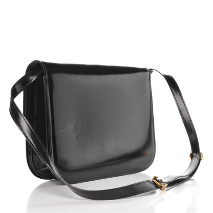 Celine Spazzolato Calfskin Medium Classic Box Flap Bag Black 3 of 11