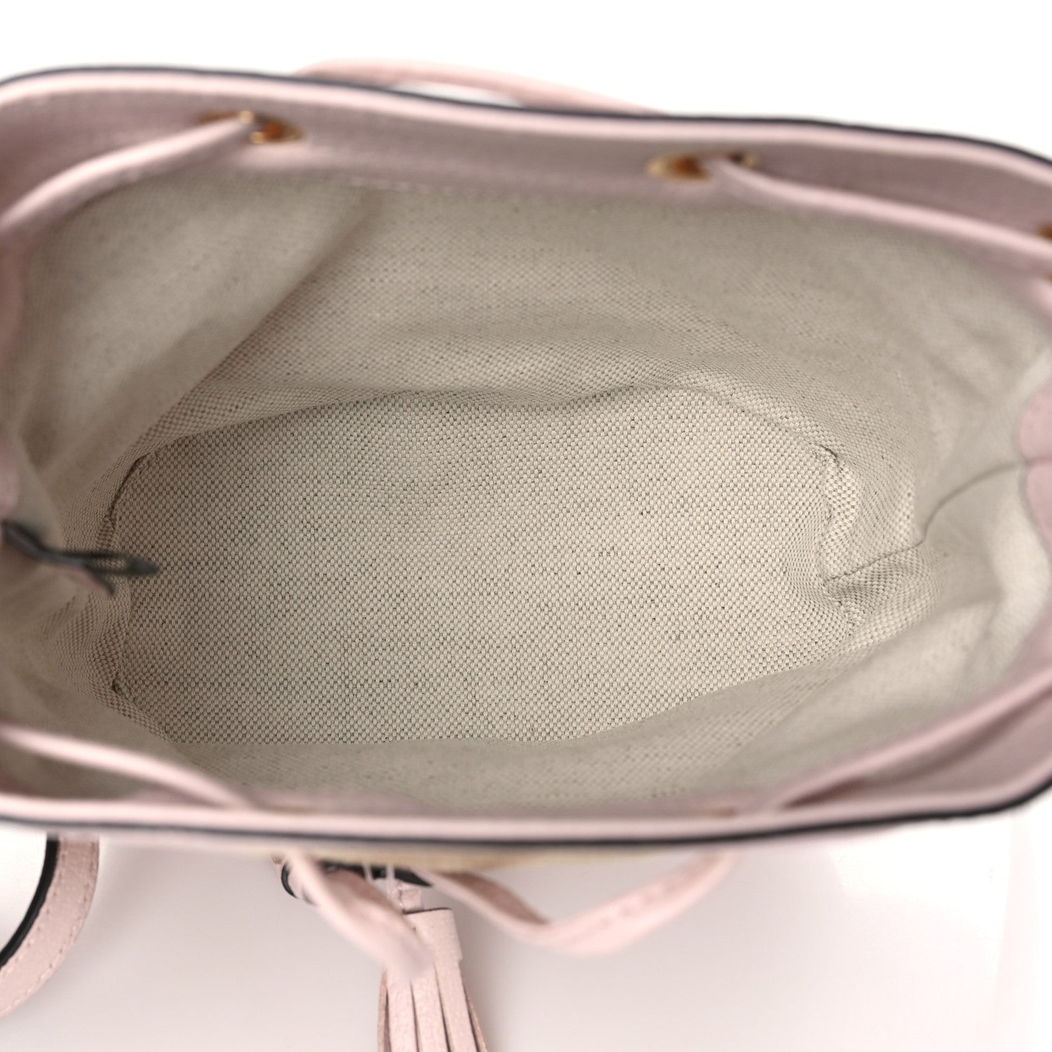 Gucci Monogram Jumbo GG Textured Dollar Calfskin Mini Ophidia Bucket Bag Beige Perfect Pink 5 of 11