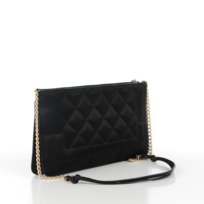 Chanel Satin Quilted Evening Bag Black 3 of 7