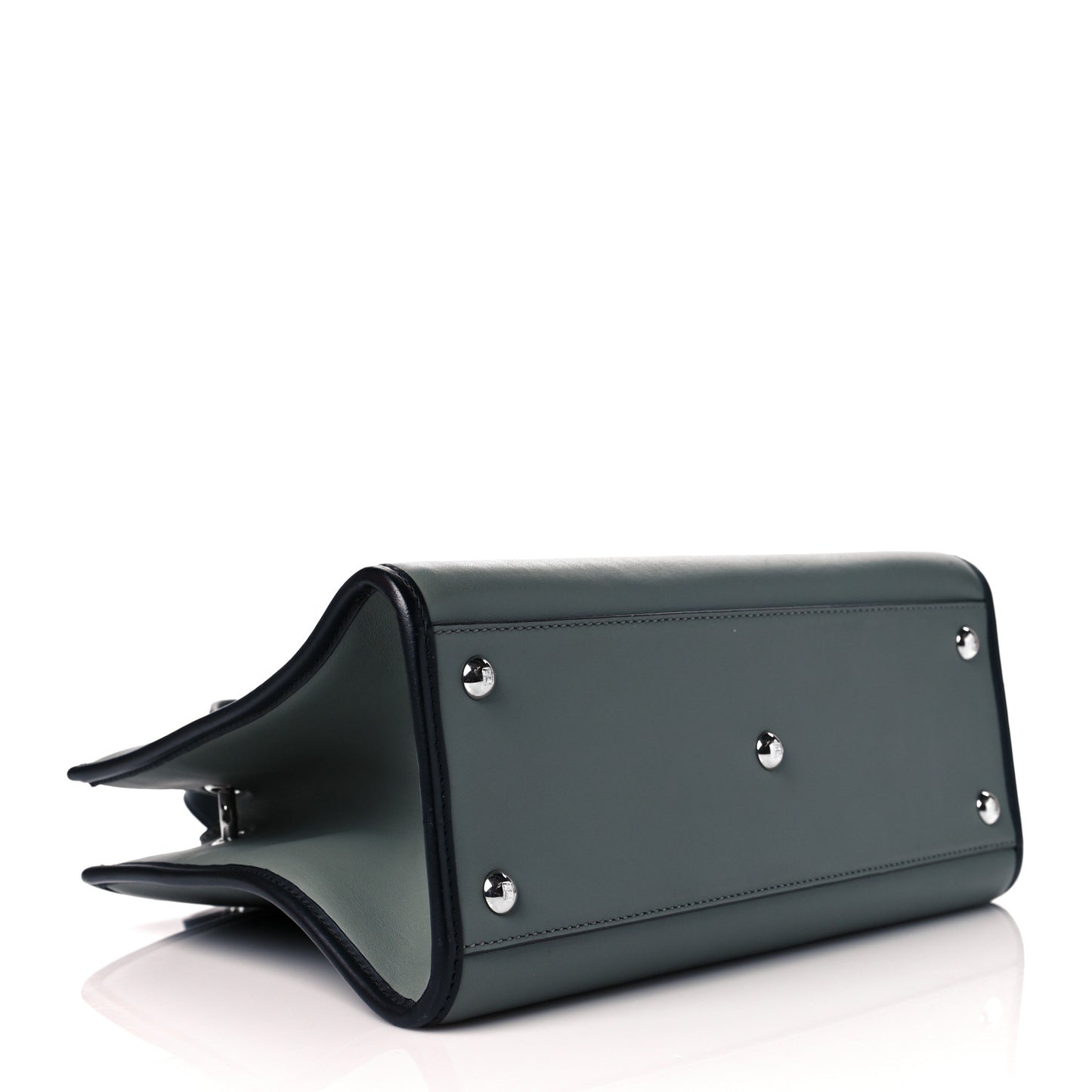 Vitello Century Opaco F is Fendi Bi-Color Small Runaway Satchel Carbone Black
