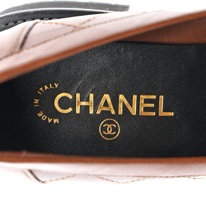 Chanel Calfskin Quilted CC Mocassin Loafers 42 Brown 7 of 8