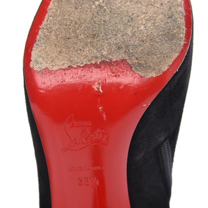 Christian Louboutin Veau Velours Eloise Booty 100 Ankle Boots 38.5 Black 8 of 9