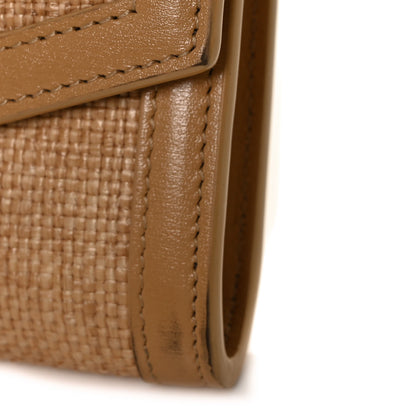 Saint Laurent Micro Raffia Monogram Uptown Chain Wallet Natural Hay Blush 16 of 16