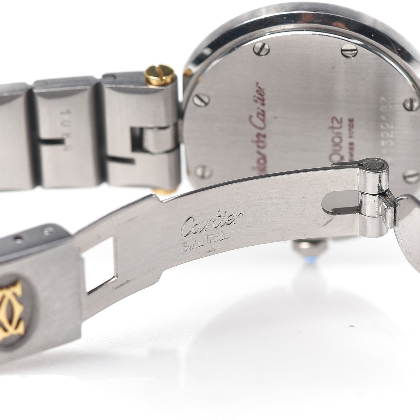 Stainless Steel 18K Yellow Gold 27mm Santos De Cartier Vendome Quartz Watch