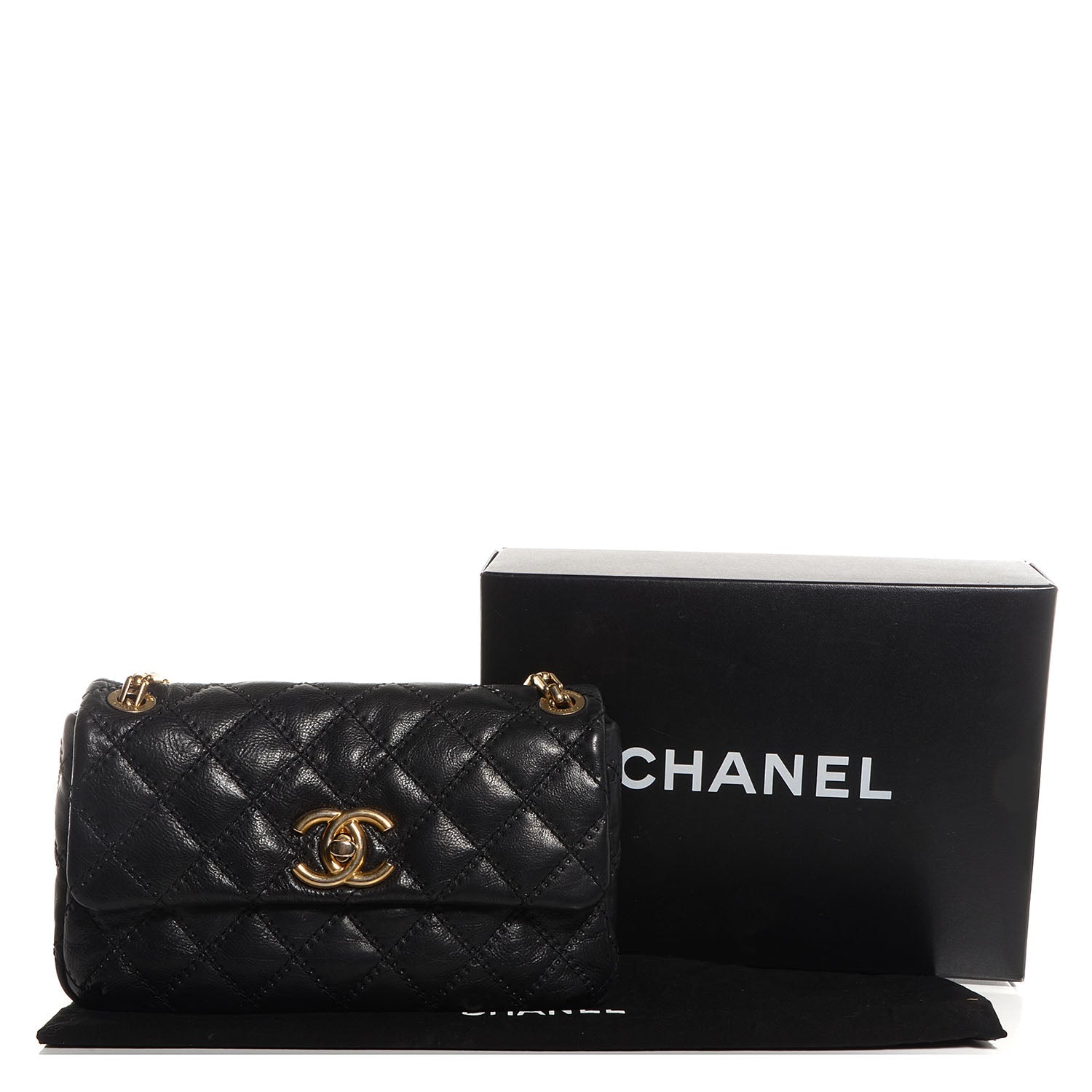 Chanel Calfskin Quilted Retro Chain Flap Black 5 of 9