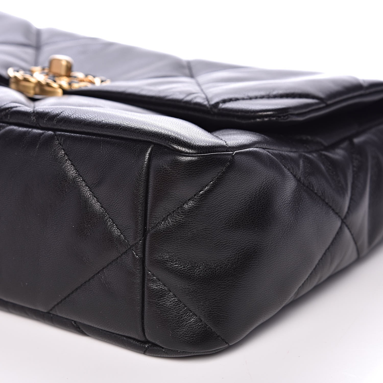 Chanel Lambskin Quilted Large 19 Flap Black 9 of 11