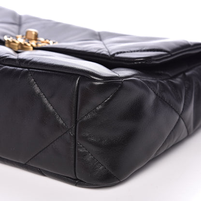 Chanel Lambskin Quilted Large 19 Flap Black 9 of 11
