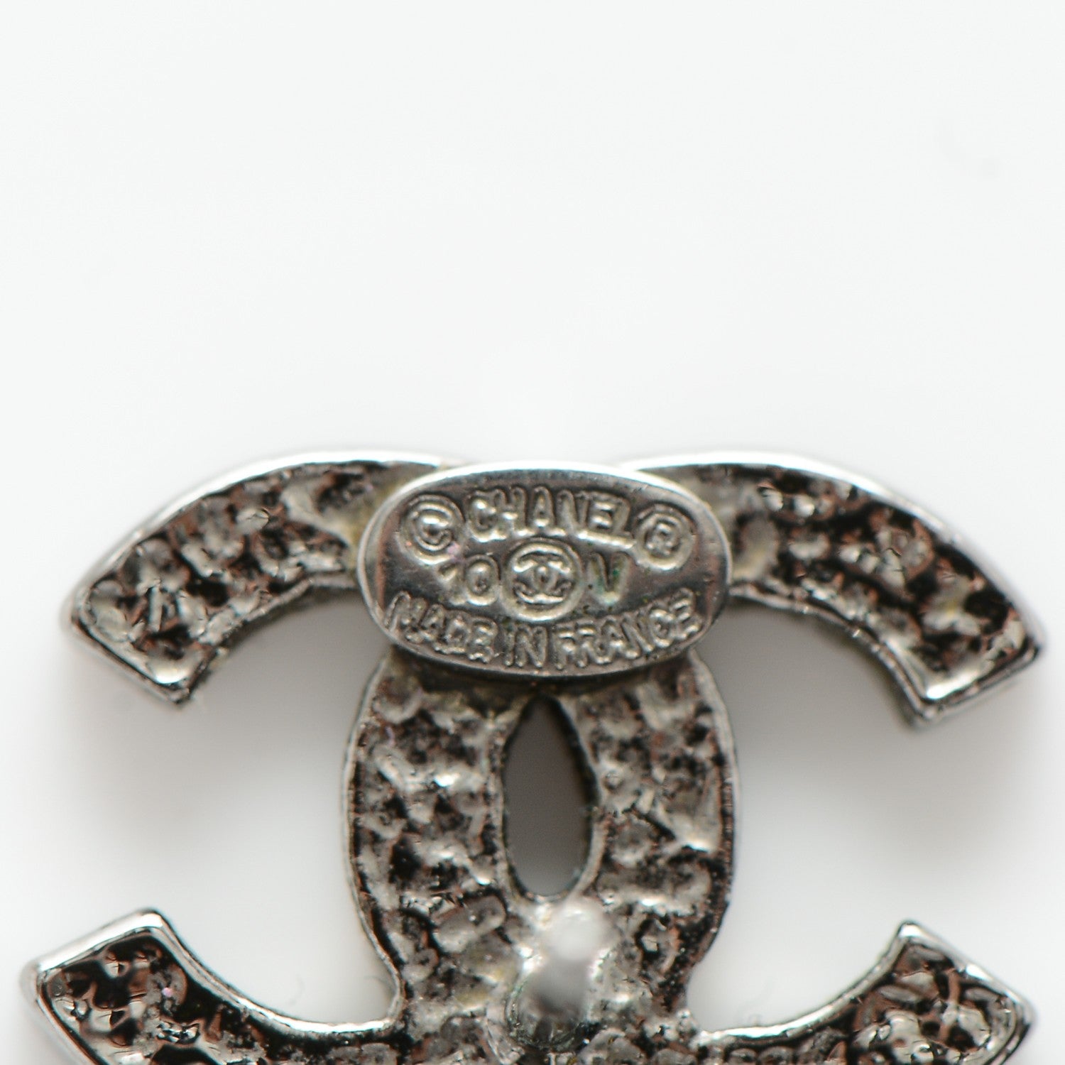 Chanel Ruthenium Bead CC Drop Earrings Black 4 of 4