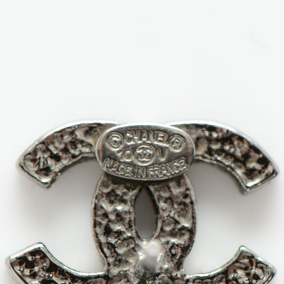 Chanel Ruthenium Bead CC Drop Earrings Black 4 of 4