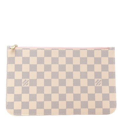 Louis Vuitton Damier Azur Neverfull MM GM Pochette Rose Ballerine 1 of 6