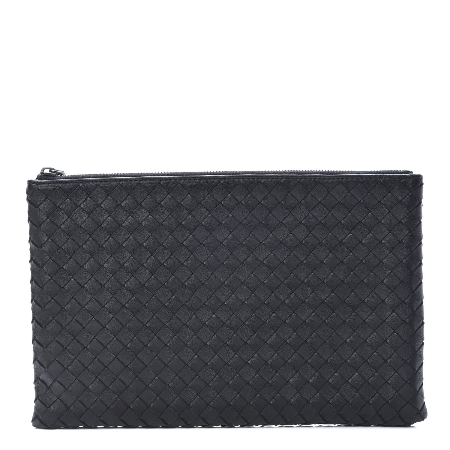 Bottega Veneta Nappa Intrecciato Medium Zip Pouch Black 1 of 6